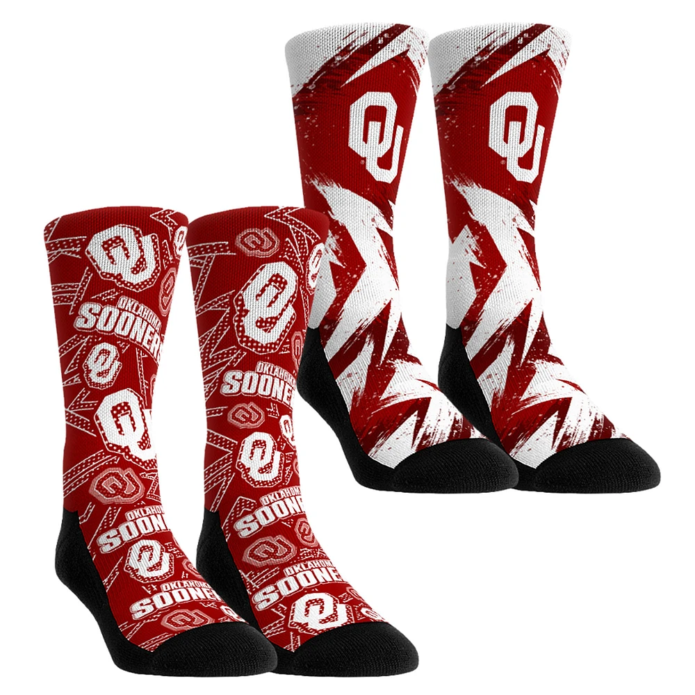 Unisex Rock Em Socks Oklahoma Sooners Game Day Two-Pack Crew Set