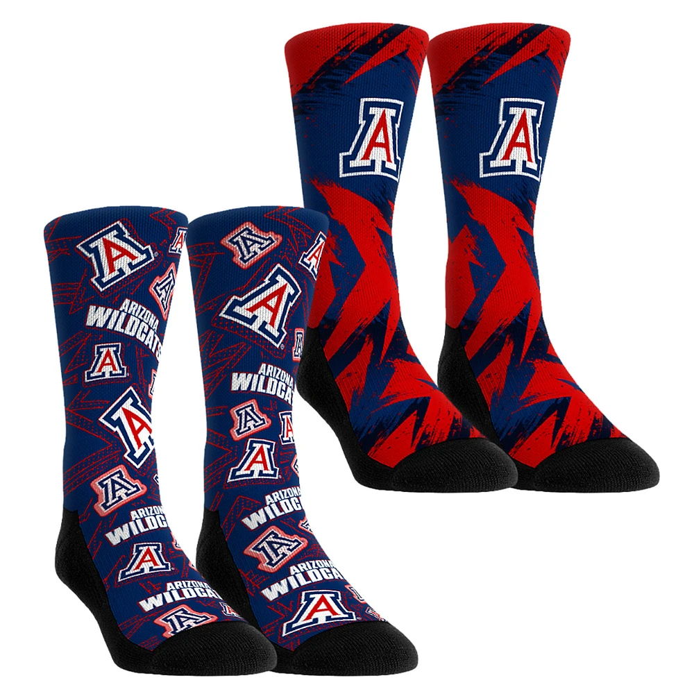 Unisex Rock Em Socks Arizona Wildcats Game Day Two-Pack Crew Set