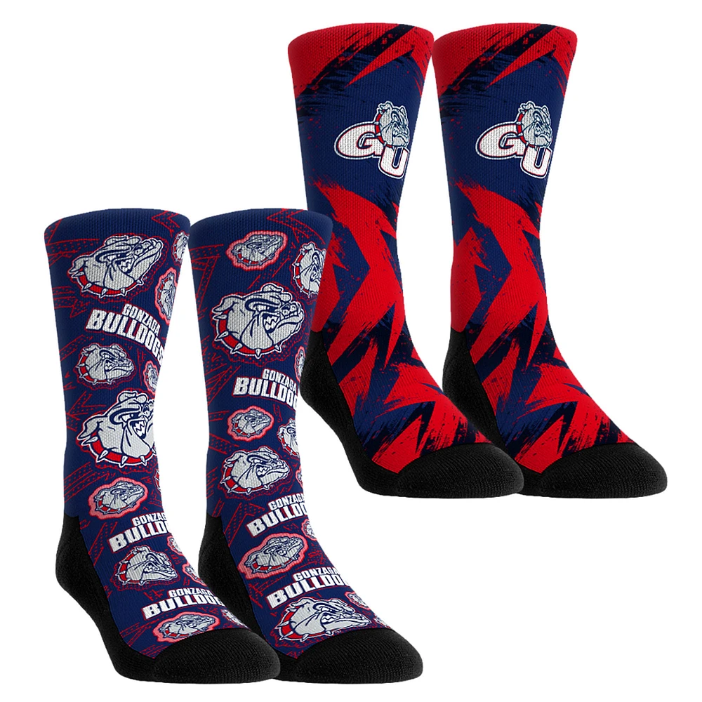 Youth Rock Em Socks Gonzaga Bulldogs Game Day Two-Pack Crew Set