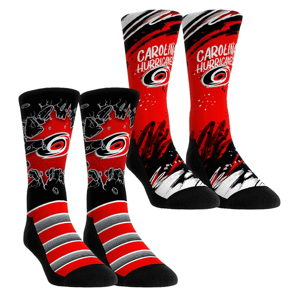 Unisex Rock Em Socks Carolina Hurricanes Ice Breaker Two-Pack Crew Set