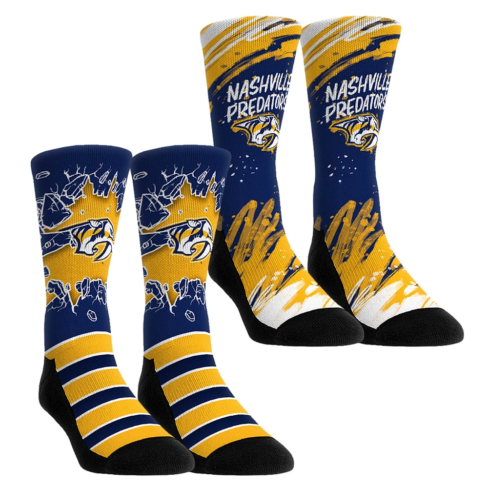 Unisex Rock Em Socks Nashville Predators Ice Breaker Two-Pack Crew Set