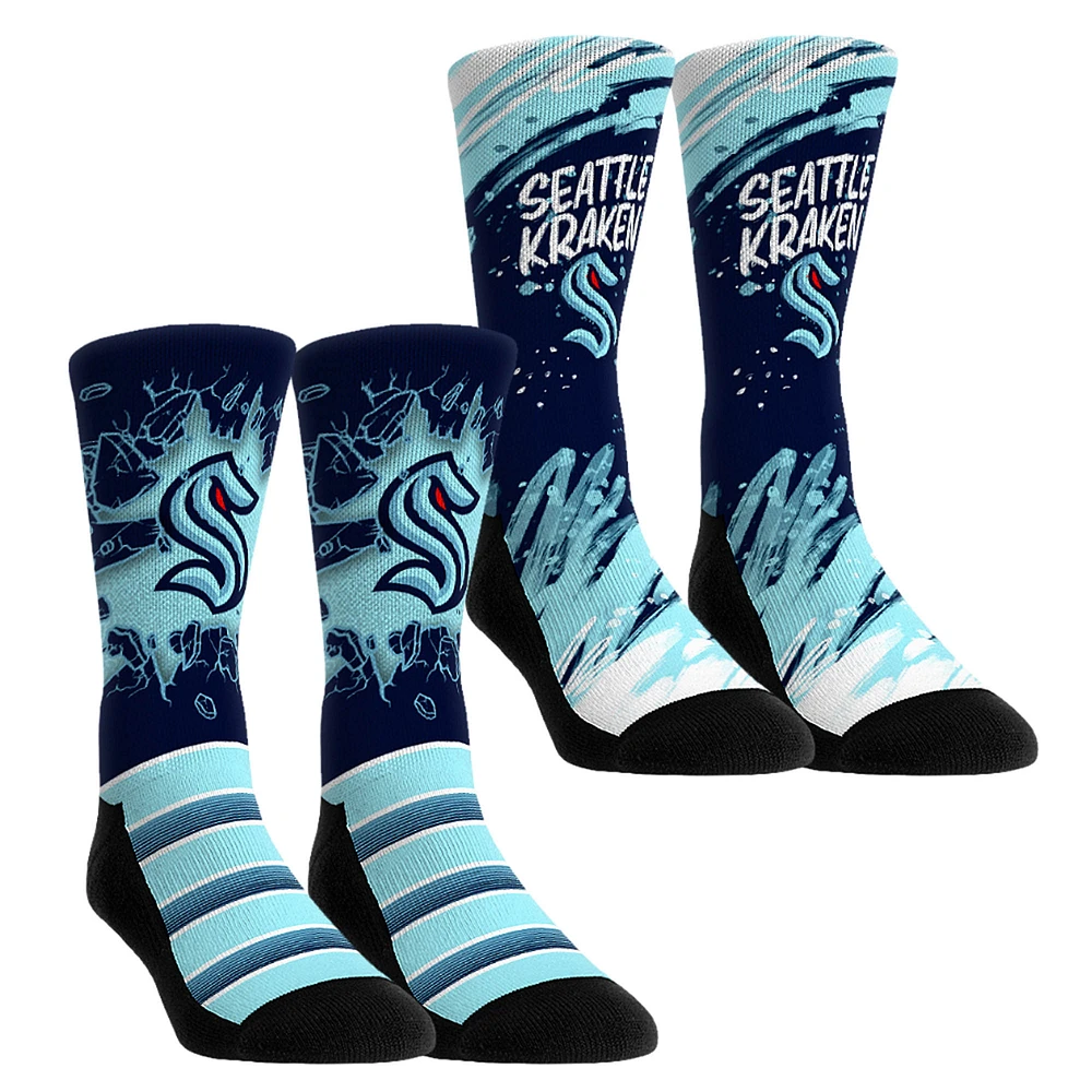 Unisex Rock Em Socks Seattle Kraken Ice Breaker Two-Pack Crew Set
