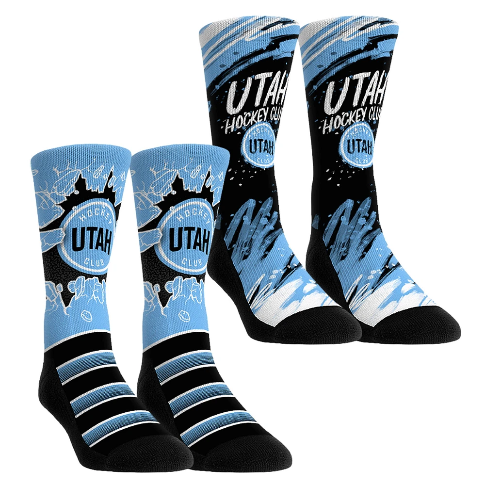 Unisex Rock Em Socks NHL Utah Ice Breaker Two-Pack Crew Set