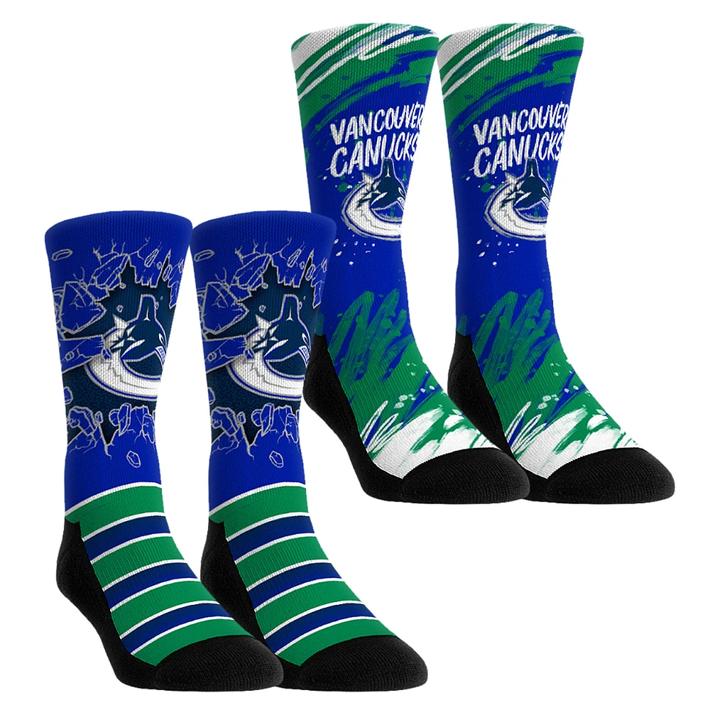 Unisex Rock Em Socks Vancouver Canucks Ice Breaker Two-Pack Crew Set
