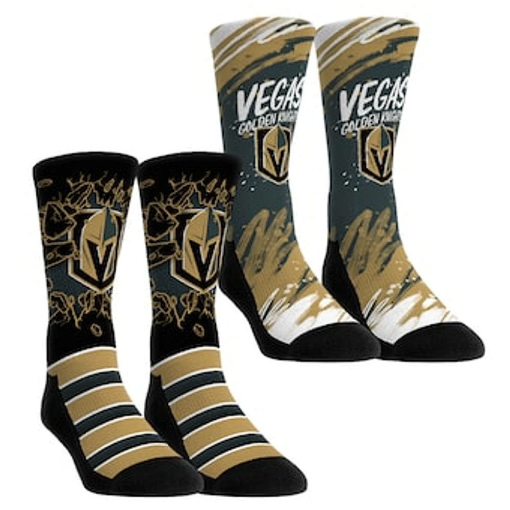 Unisex Rock Em Socks Vegas Golden Knights Ice Breaker Two-Pack Crew Set