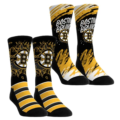 Unisex Rock Em Socks Boston Bruins Ice Breaker Two-Pack Crew Set