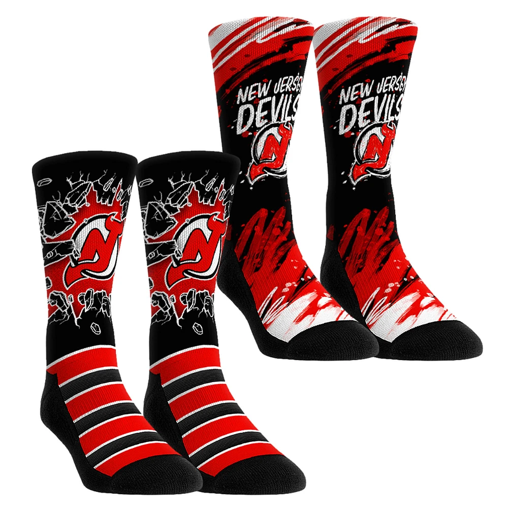 Youth Rock Em Socks New Jersey Devils Ice Breaker Two-Pack Crew Set