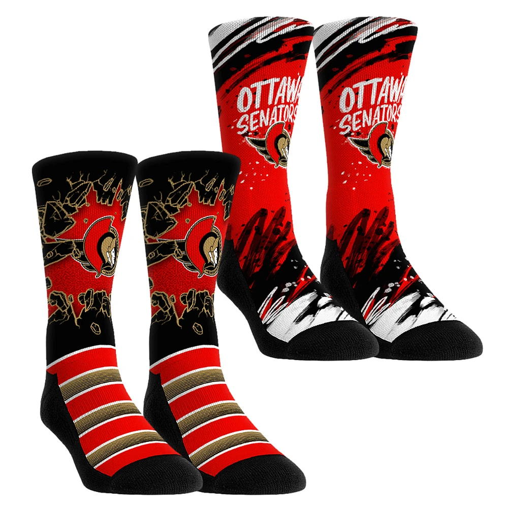 Youth Rock Em Socks Ottawa Senators Ice Breaker Two-Pack Crew Set