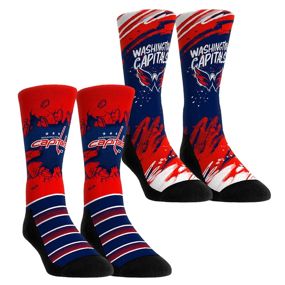 Youth Rock Em Socks Washington Capitals Ice Breaker Two-Pack Crew Set