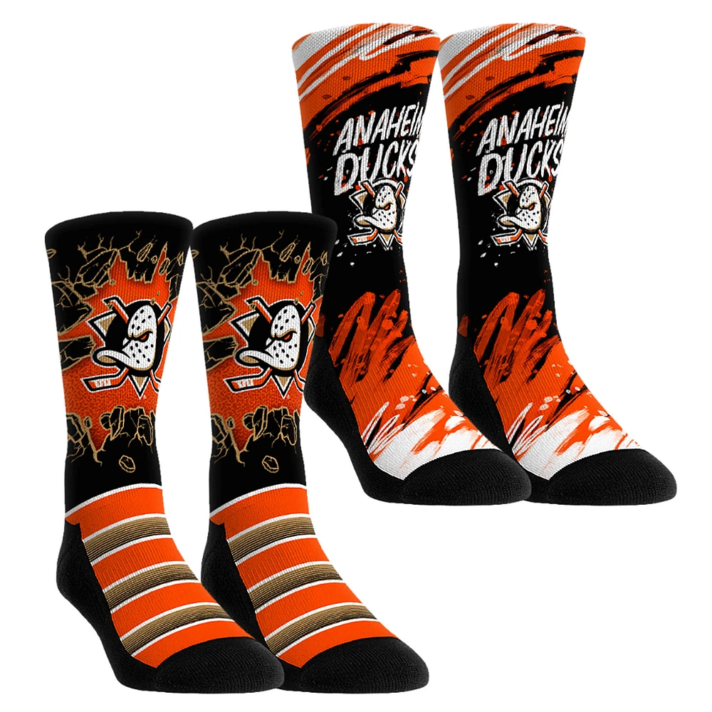 Youth Rock Em Socks Anaheim Ducks Ice Breaker Two-Pack Crew Set