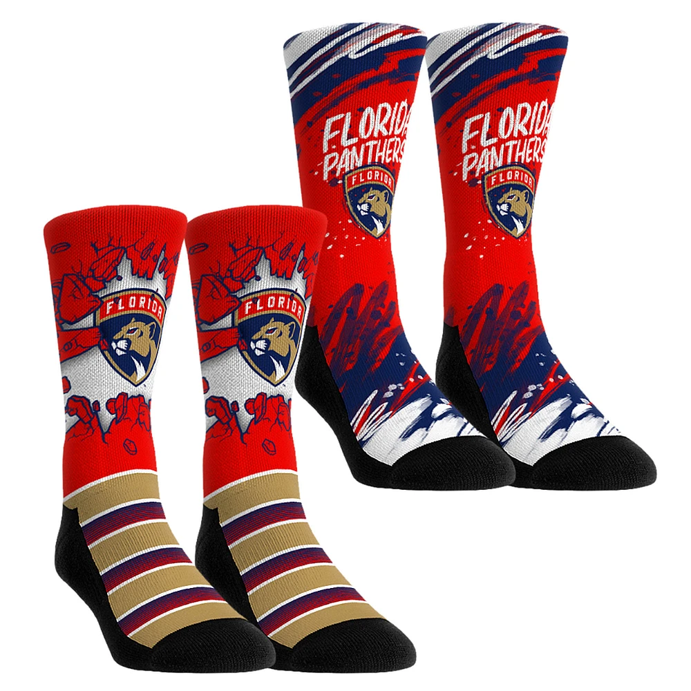 Youth Rock Em Socks Florida Panthers Ice Breaker Two-Pack Crew Set