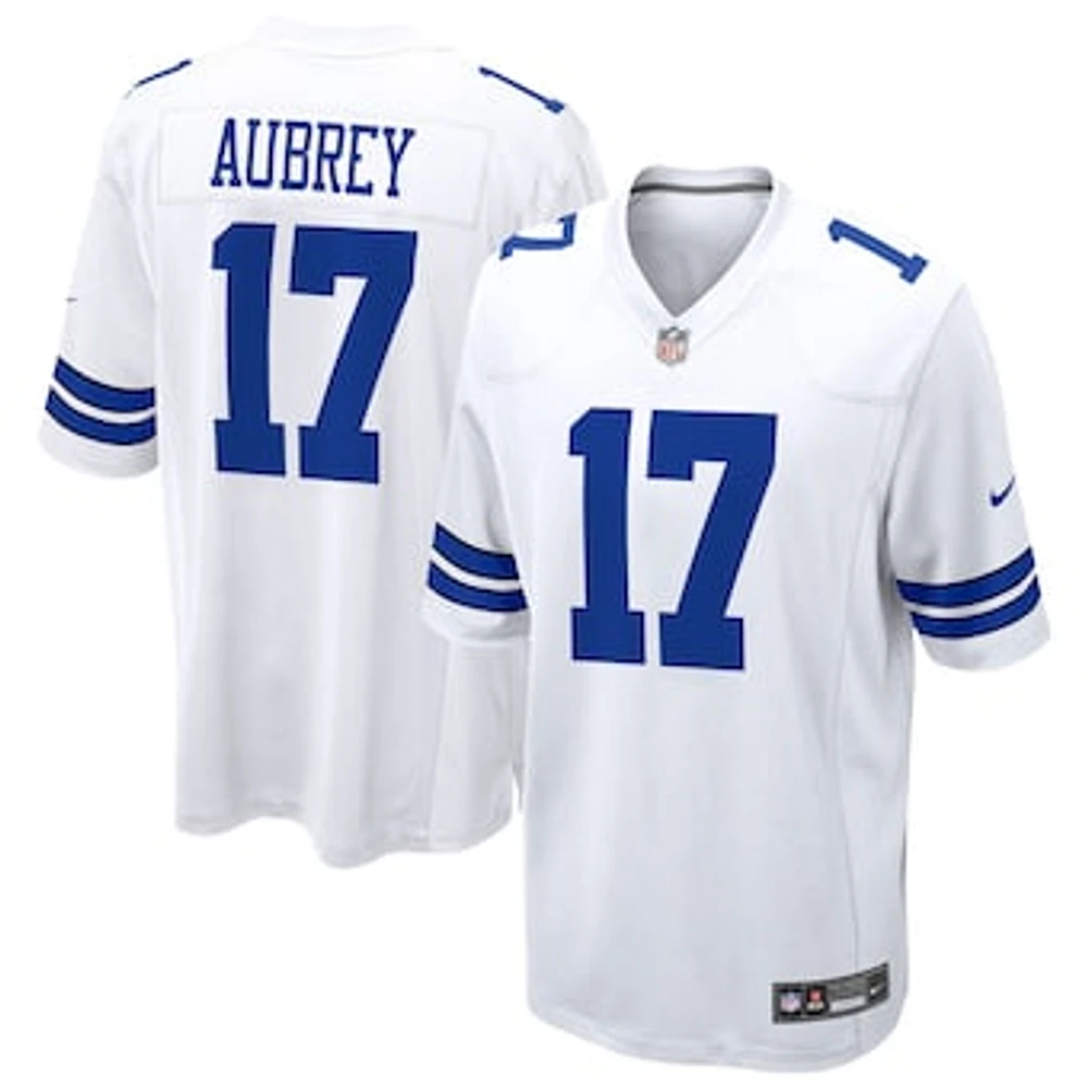 Men's Nike Brandon Aubrey White Dallas Cowboys Game Jersey