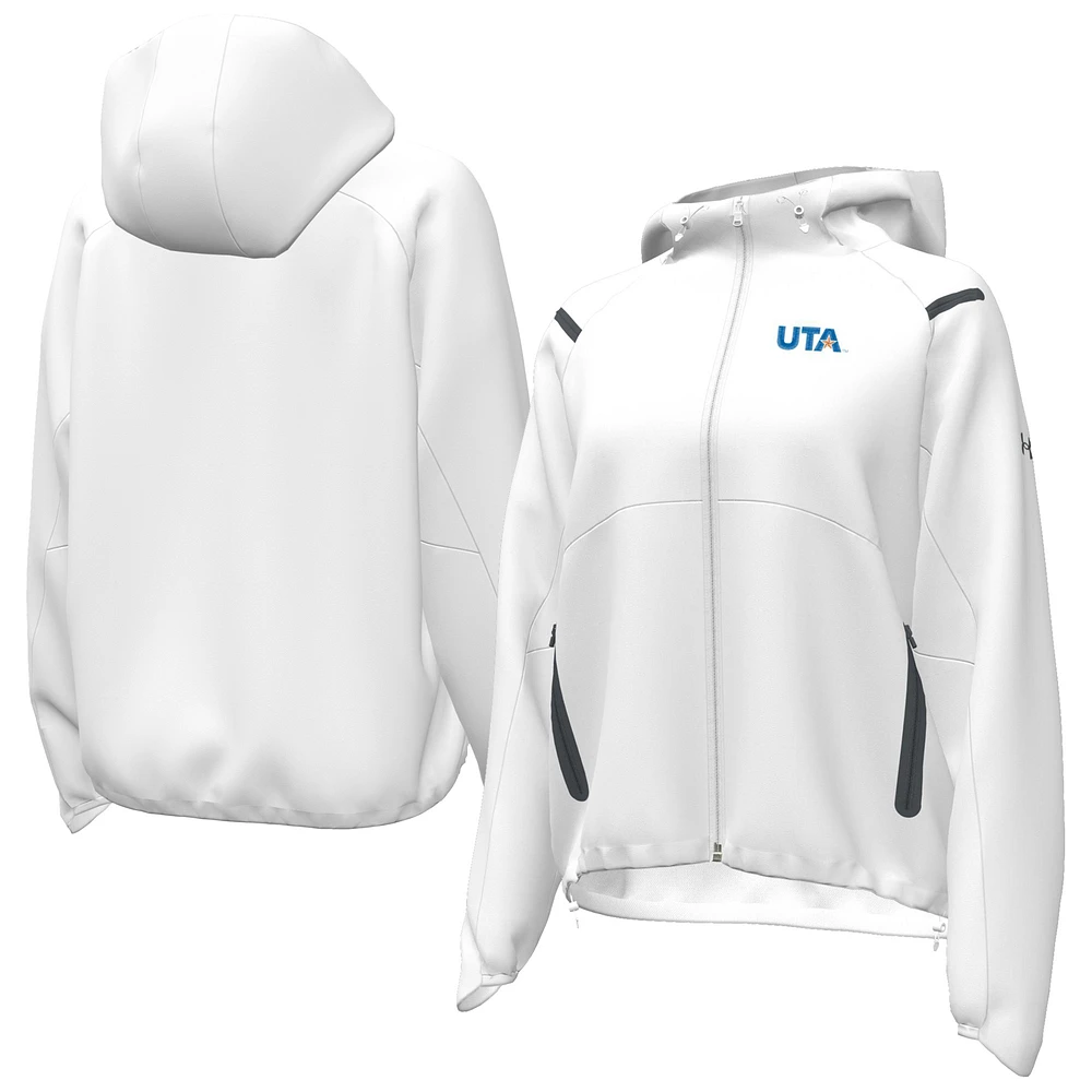 Women's Under Armour White UT Arlington Mavericks UA Storm Raglan Woven Full-Zip Hoodie