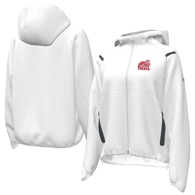 Women's Under Armour  White Maryland Terrapins UA Storm Raglan Woven Full-Zip Hoodie