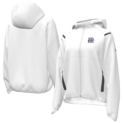 Women's Under Armour White Northwestern Wildcats UA Storm Raglan Woven Full-Zip Hoodie