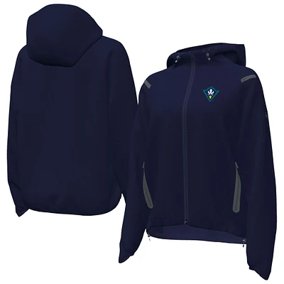 Women's Under Armour Navy UNC Wilmington Seahawks UA Storm Raglan Woven Full-Zip Hoodie