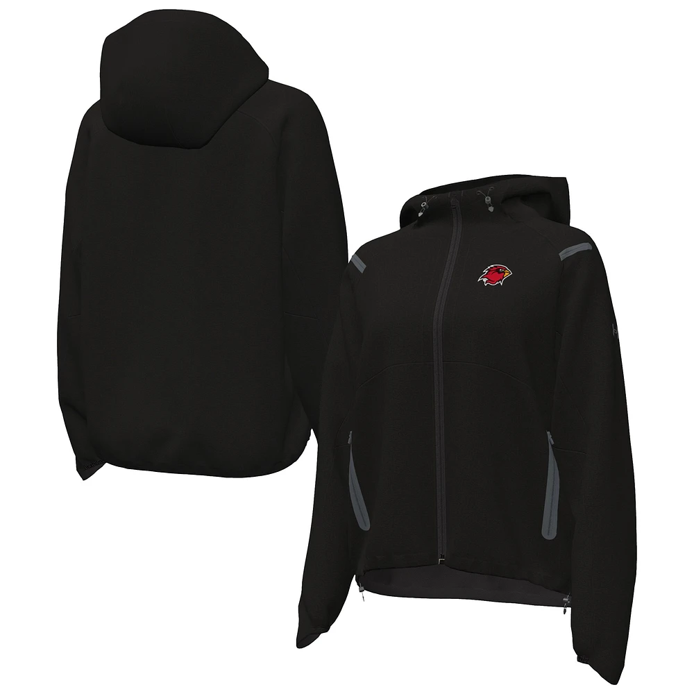 Women's Under Armour Black Lamar Cardinals UA Storm Raglan Woven Full-Zip Hoodie
