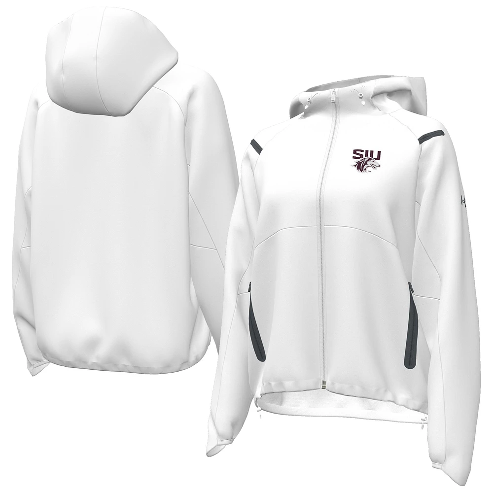 Women's Under Armour White Southern Illinois Salukis UA Storm Raglan Woven Full-Zip Hoodie
