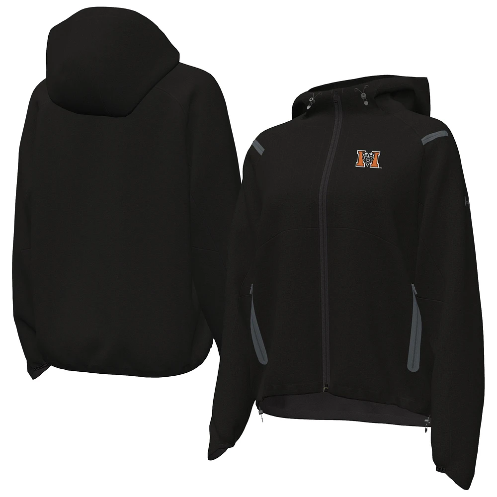 Women's Under Armour Black Mercer Bears UA Storm Raglan Woven Full-Zip Hoodie