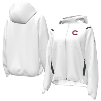 Women's Under Armour  White Colgate Raiders UA Storm Raglan Woven Full-Zip Hoodie