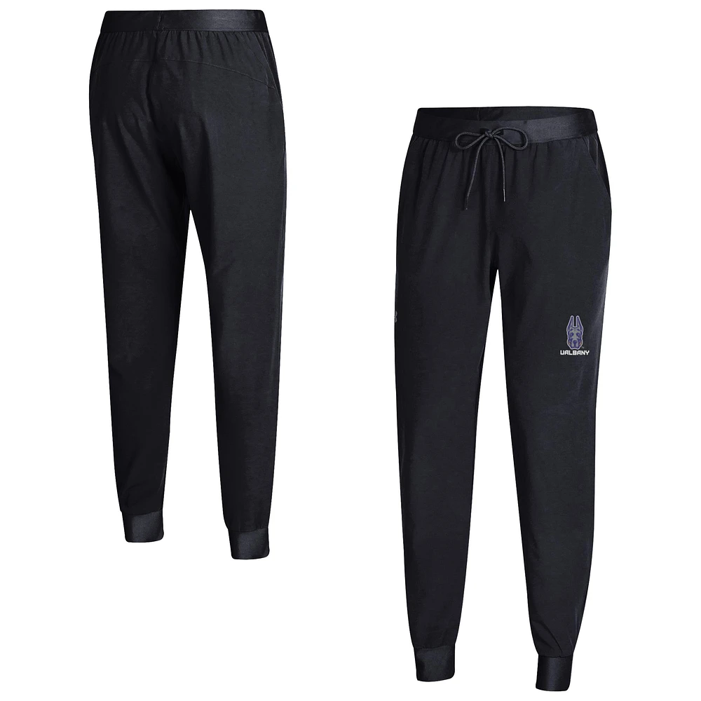 Women's Under Armour Black UAlbany Great Danes Sport Woven UA Storm Pants
