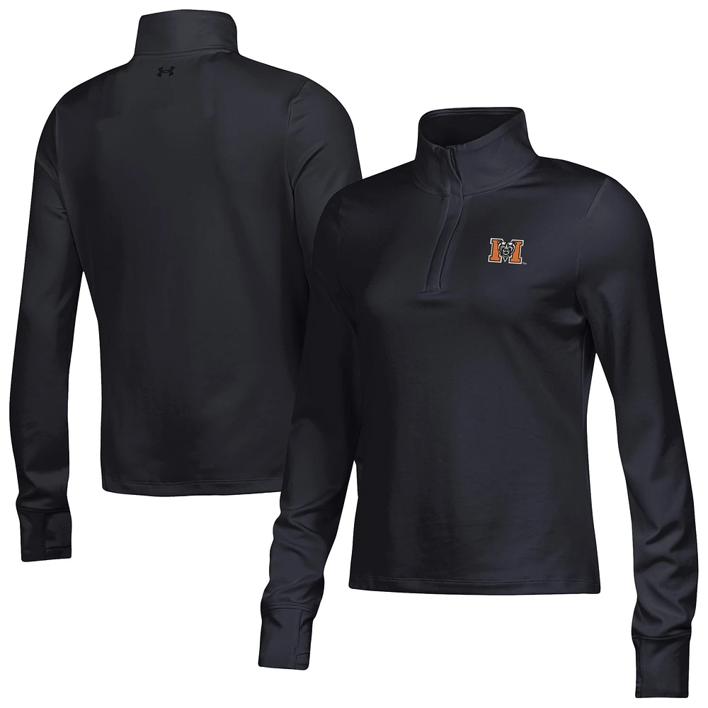 Women's Under Armour Black Mercer Bears Motion Quarter-Zip Top