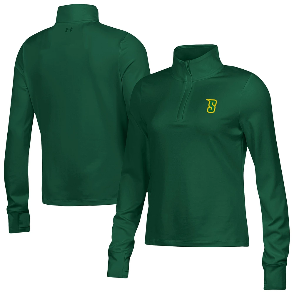 Women's Under Armour Green Siena Saints Motion Quarter-Zip Top