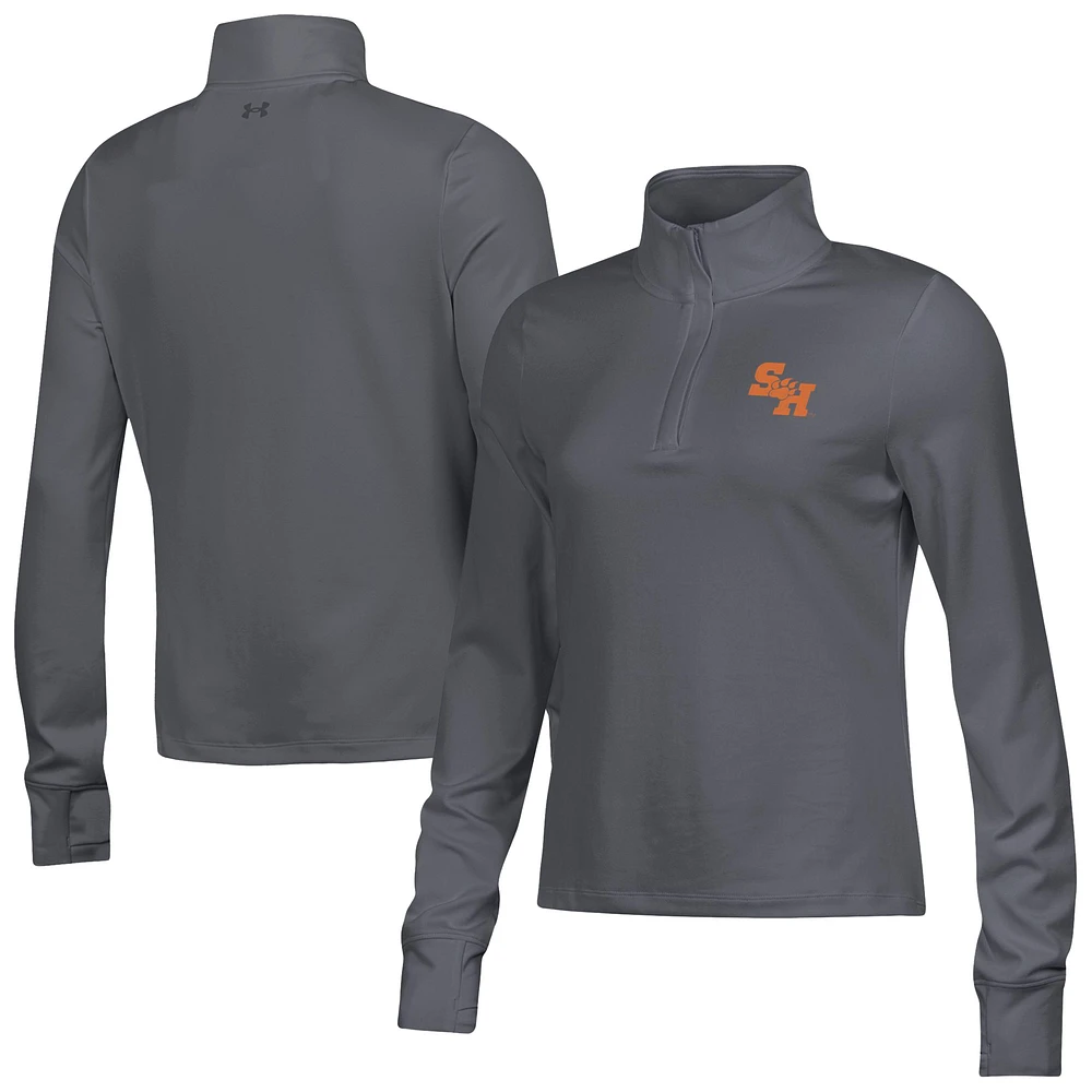 Women's Under Armour Gray Sam Houston State Bearkats Motion Quarter-Zip Top