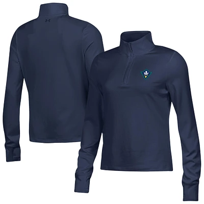 Women's Under Armour  Navy UNC Wilmington Seahawks Motion Quarter-Zip Top