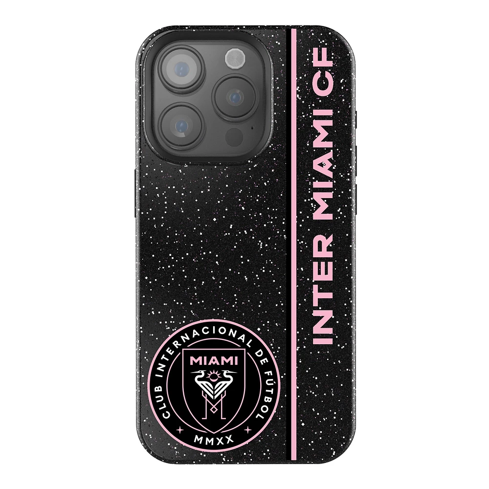 Keyscaper Black Inter Miami CF Sidebar Bling iPhone Case