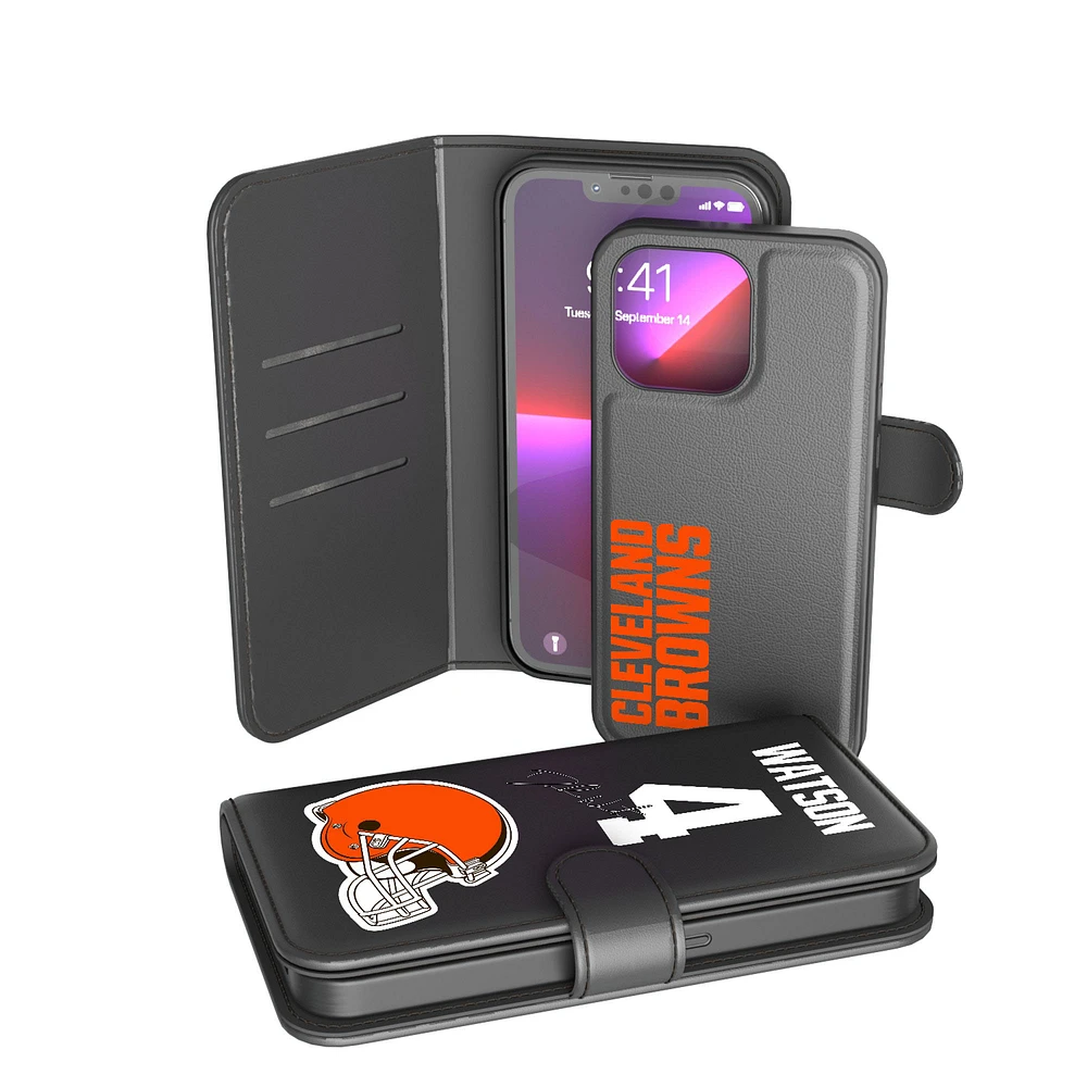 Keyscaper Deshaun Watson Black Cleveland Browns iPhone Wallet Case