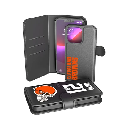 Keyscaper Denzel Ward Black Cleveland Browns iPhone Wallet Case