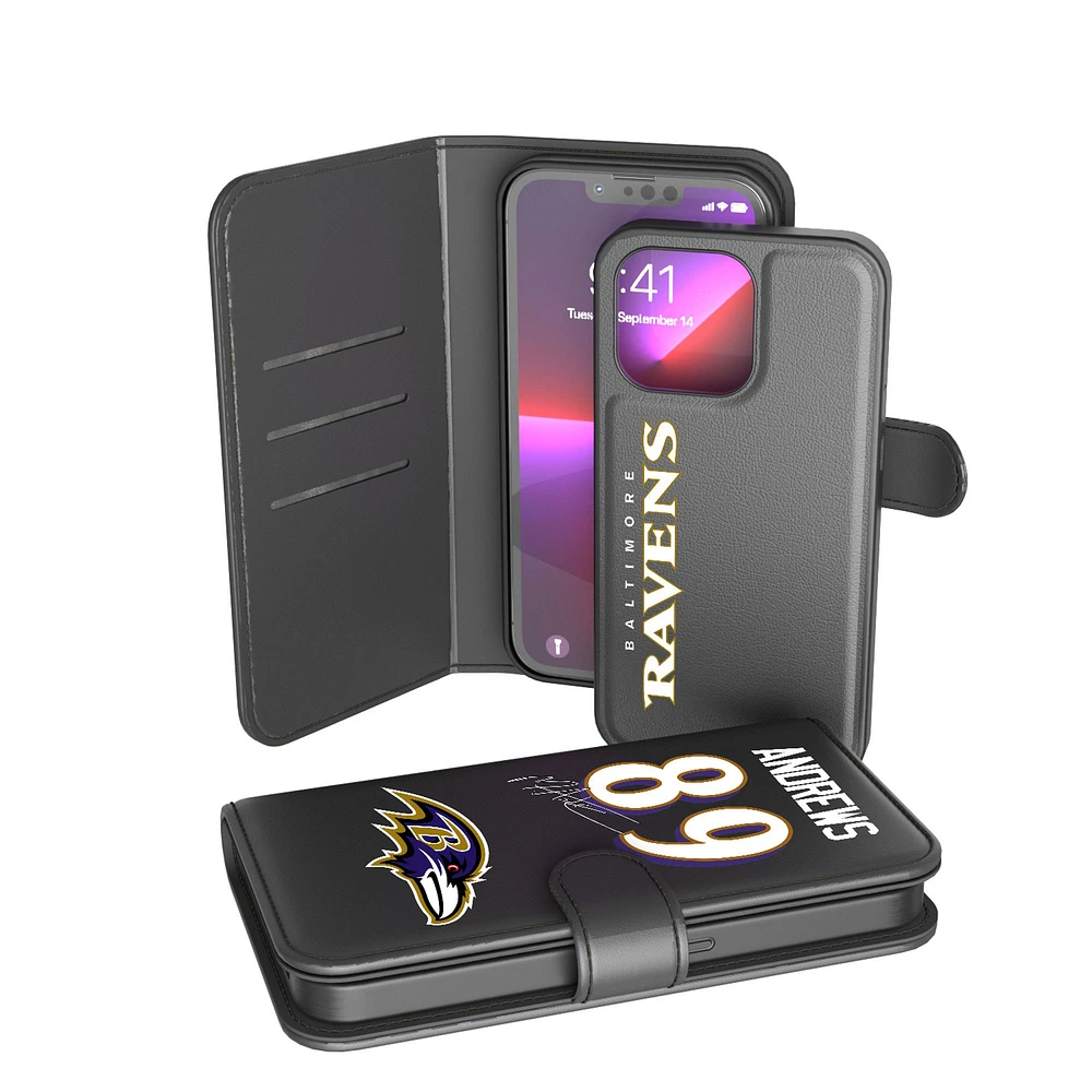 Keyscaper Mark Andrews Black Baltimore Ravens iPhone Wallet Case