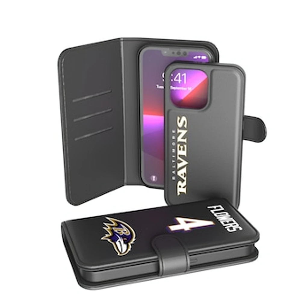 Keyscaper Zay Flowers Black Baltimore Ravens iPhone Wallet Case