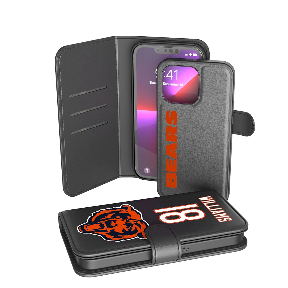 Keyscaper Caleb Williams Black Chicago Bears iPhone Wallet Case