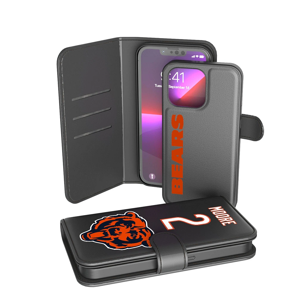 Keyscaper D.J. Moore Black Chicago Bears iPhone Wallet Case