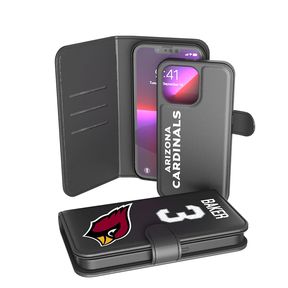Keyscaper Budda Baker Black Arizona Cardinals iPhone Wallet Case