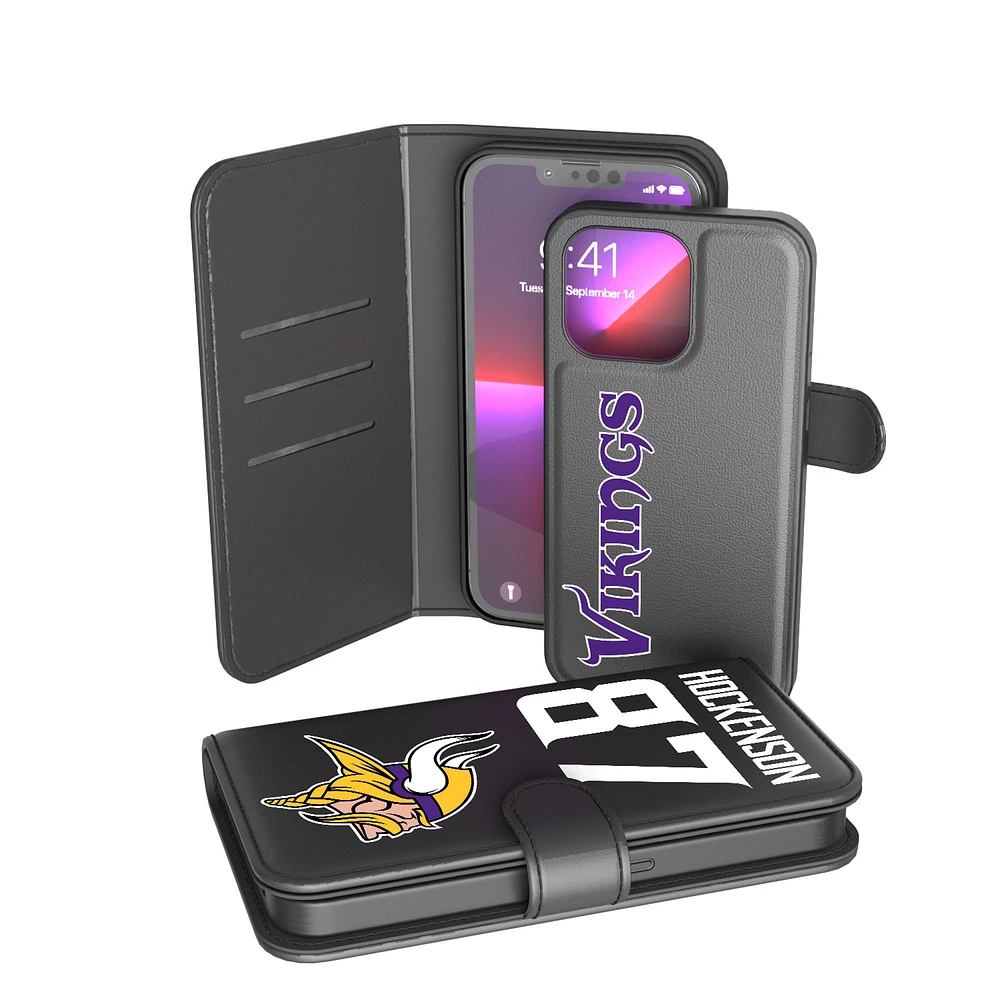 Keyscaper T.J. Hockenson Black Minnesota Vikings iPhone Wallet Case