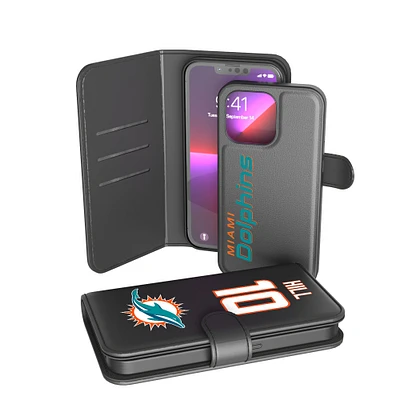Keyscaper Tyreek Hill Black Miami Dolphins iPhone Wallet Case
