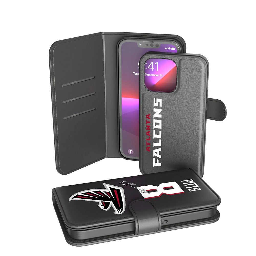 Keyscaper Kyle Pitts Black Atlanta Falcons iPhone Wallet Case