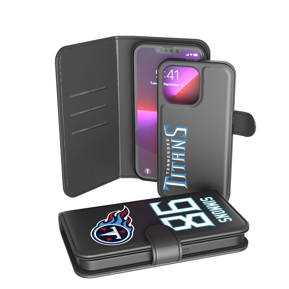 Keyscaper Jeffery Simmons Black Tennessee Titans iPhone Wallet Case