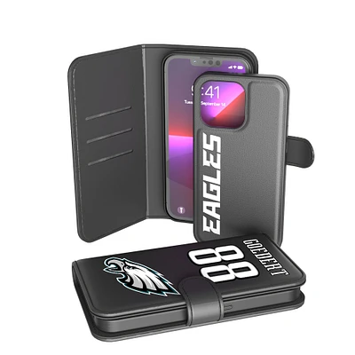 Keyscaper Dallas Goedert Black Philadelphia Eagles iPhone Wallet Case