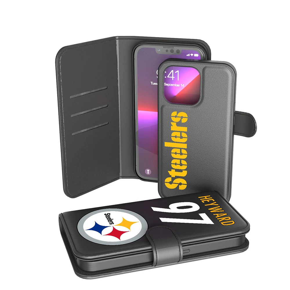 Keyscaper Cameron Heyward Black Pittsburgh Steelers iPhone Wallet Case