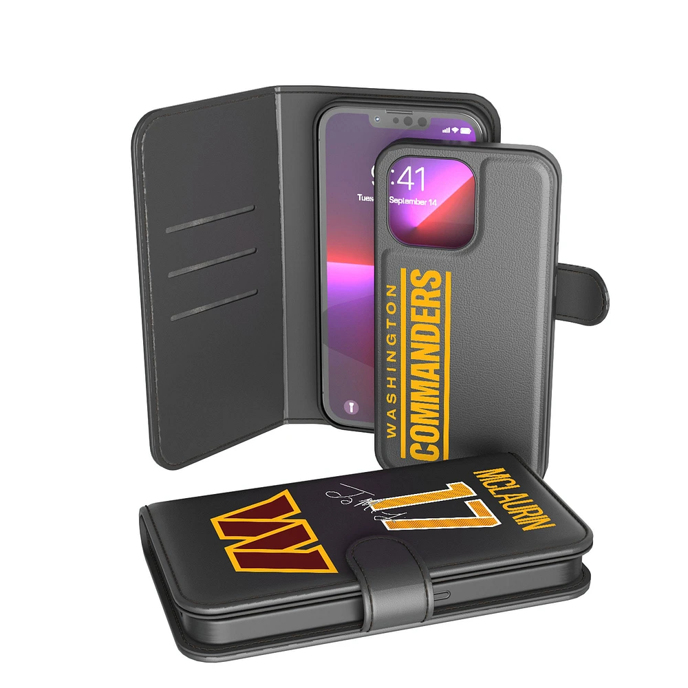 Keyscaper Terry McLaurin Black Washington Commanders iPhone Wallet Case