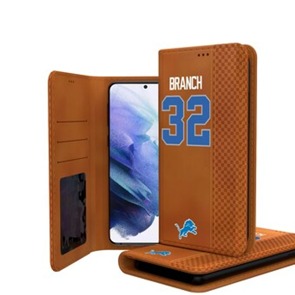 Keyscaper Brian Branch Brown Detroit Lions Galaxy Folio Case