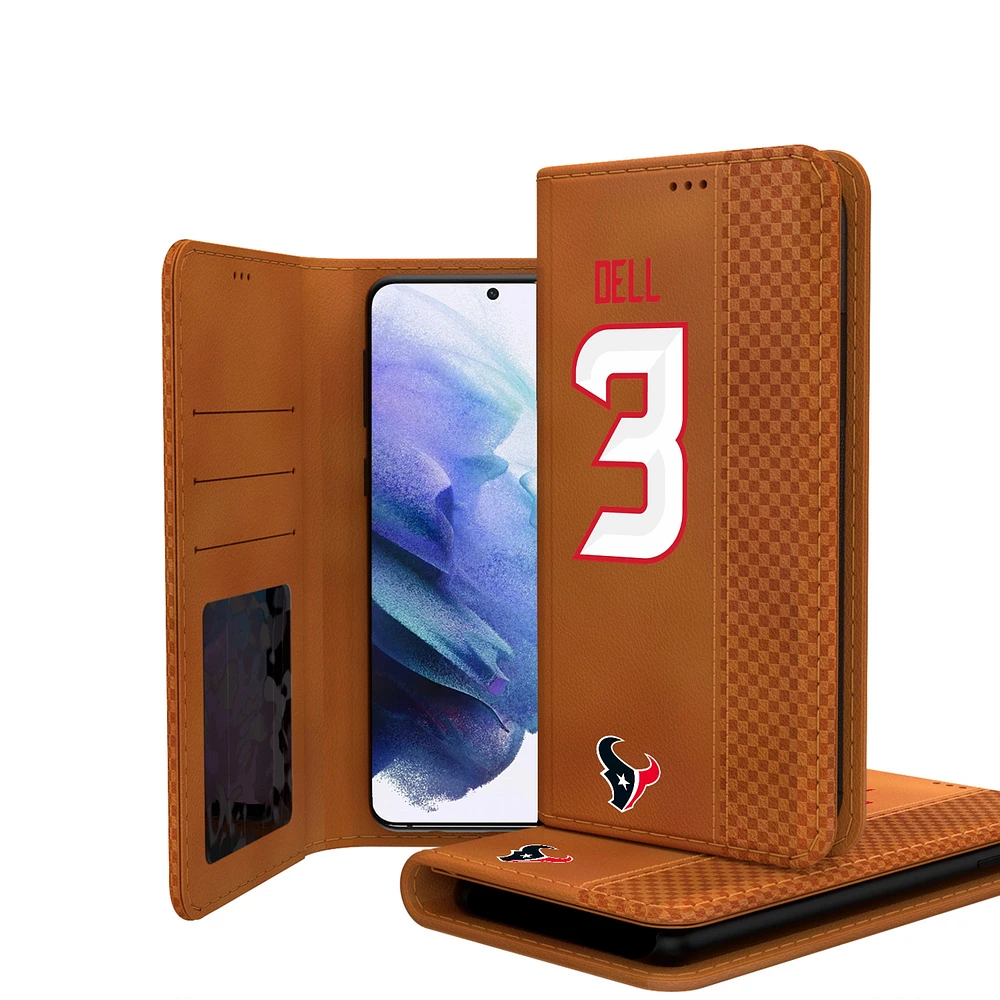 Keyscaper Tank Dell Brown Houston Texans Galaxy Folio Case