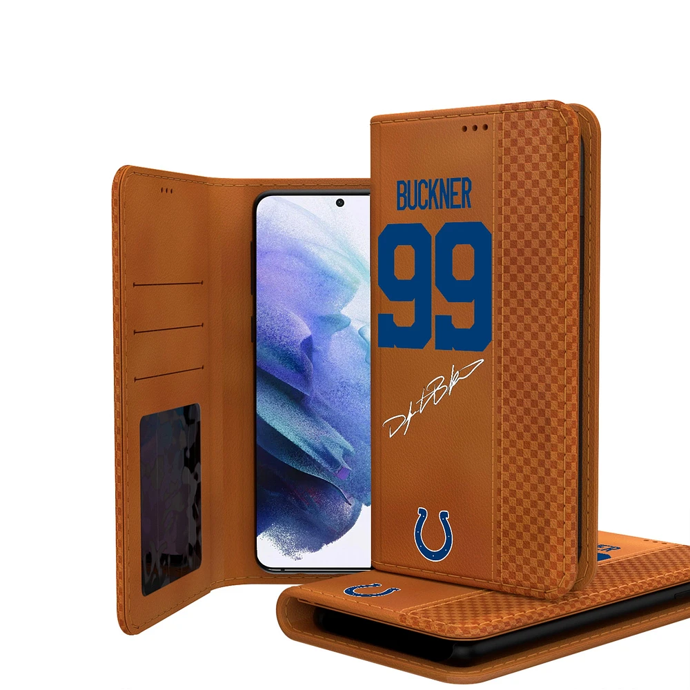 Keyscaper DeForest Buckner Brown Indianapolis Colts Galaxy Folio Case