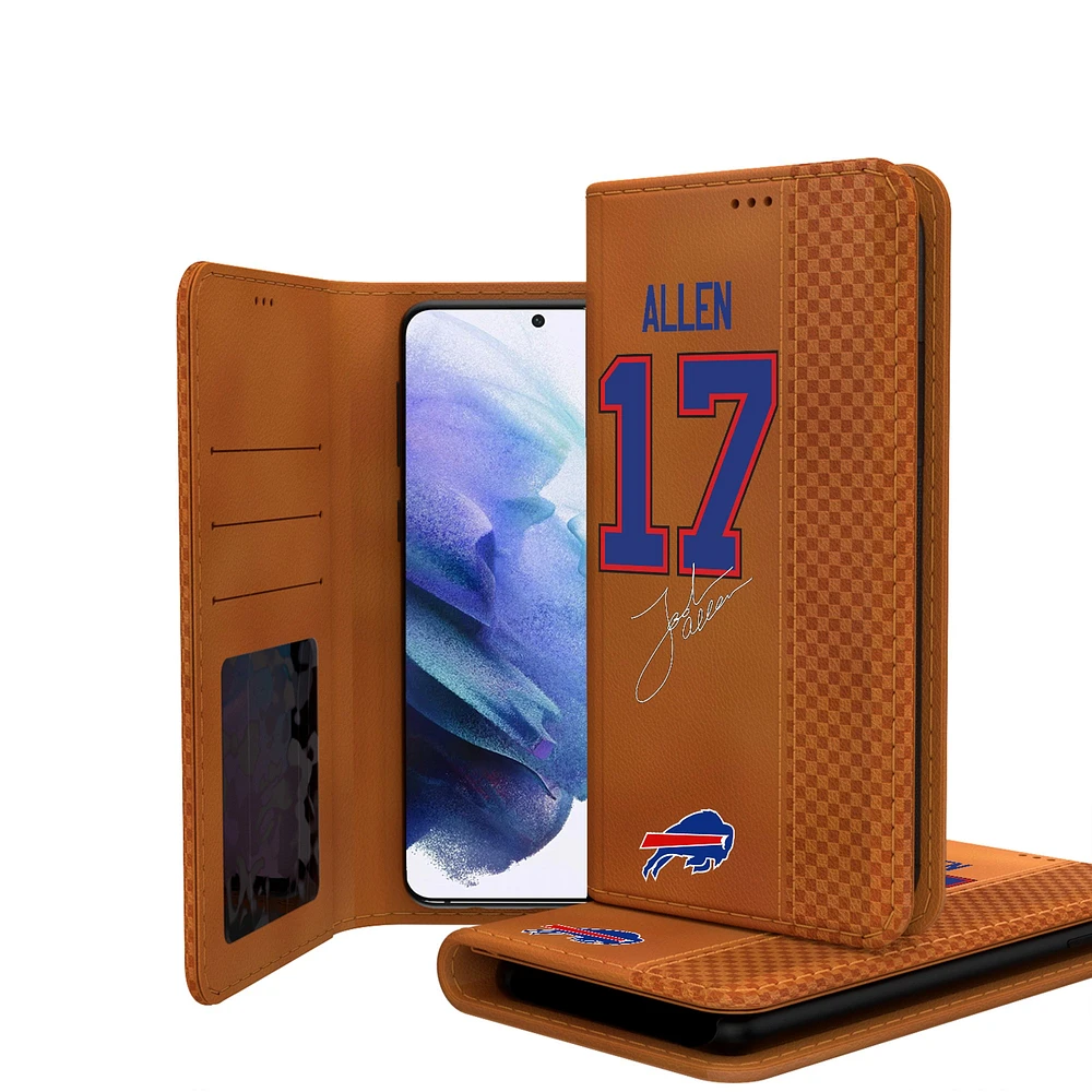 Keyscaper Josh Allen Brown Buffalo Bills Galaxy Folio Case