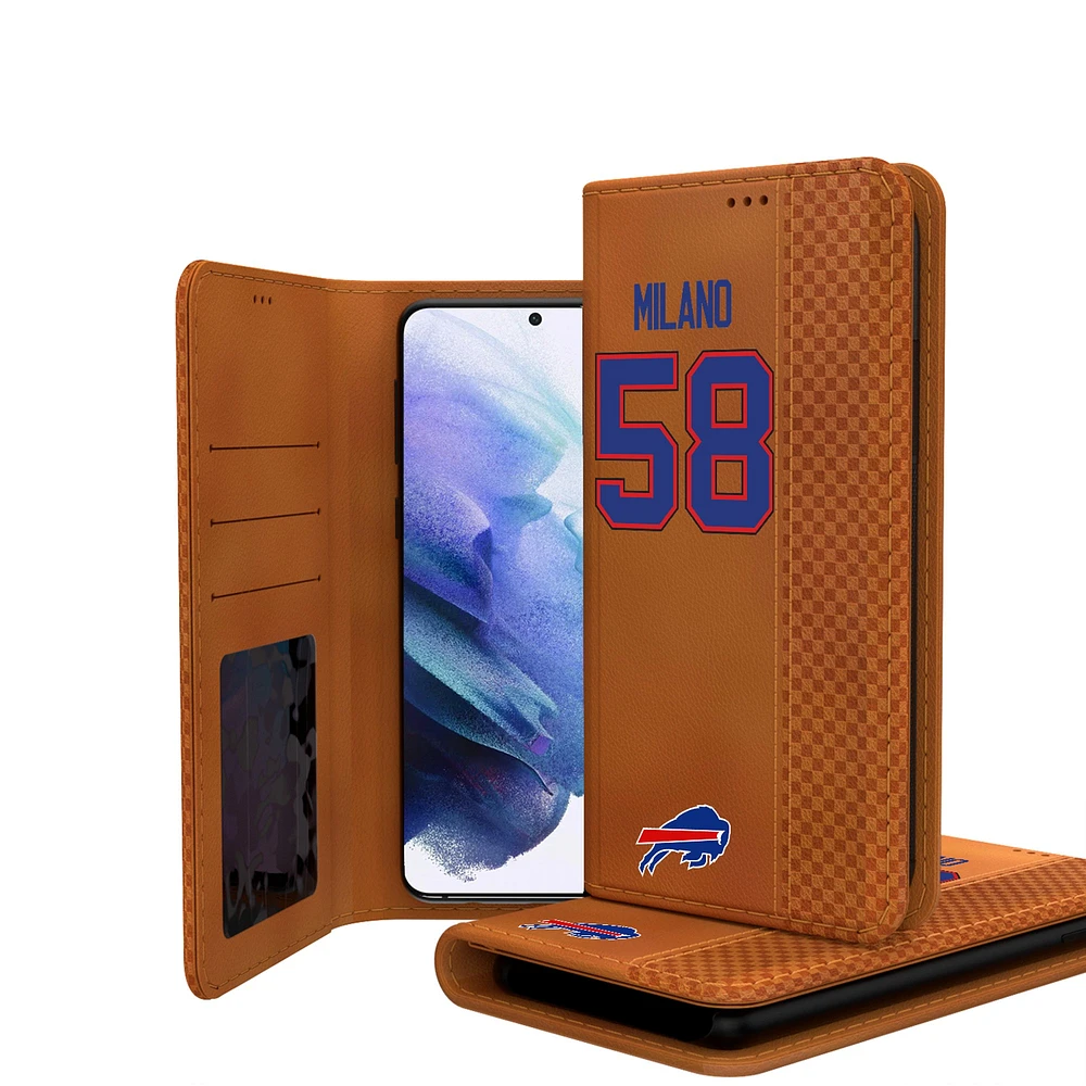 Keyscaper Matt Milano Brown Buffalo Bills Galaxy Folio Case