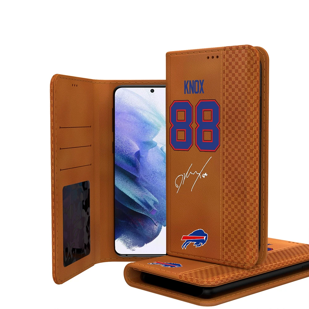 Keyscaper Dawson Knox Brown Buffalo Bills Galaxy Folio Case